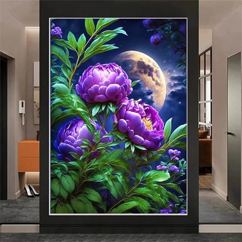 Puzzle 200 Teile Mondpfingstrose Lila, Puzzle Erwachsene 35 x 25 cm, Herausforderndes Rätsel, Puzzlespiele für Die Ganze Familie, Klassische Puzzles für Erwachsene 200 Teile von QiHon