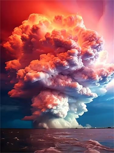 Puzzle 200 Teile Rosa Wolken, Puzzle Erwachsene 35 x 25 cm, Herausforderndes Rätsel, Puzzlespiele für Die Ganze Familie, Klassische Puzzles für Erwachsene 200 Teile von QiHon