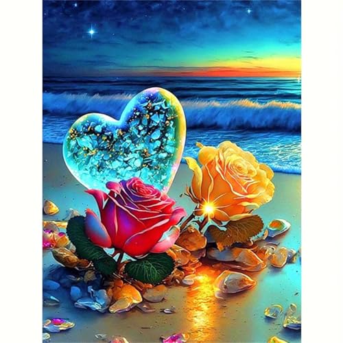 Puzzle 200 Teile Rose Beach, Puzzle Erwachsene 35 x 25 cm, Herausforderndes Rätsel, Puzzlespiele für Die Ganze Familie, Klassische Puzzles für Erwachsene 200 Teile von QiHon