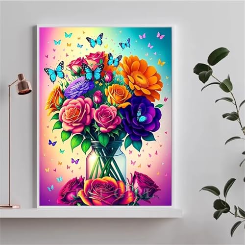 Puzzle 200 Teile Schmetterlingsrosen, Puzzle Erwachsene 35 x 25 cm, Herausforderndes Rätsel, Puzzlespiele für Die Ganze Familie, Klassische Puzzles für Erwachsene 200 Teile von QiHon