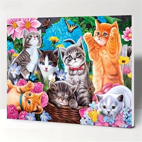 Puzzle 200 Teile Tier Katze Blume, Puzzle Erwachsene 35 x 25 cm, Herausforderndes Rätsel, Puzzlespiele für Die Ganze Familie, Klassische Puzzles für Erwachsene 200 Teile Puzzle 200 Teile Tier Katze Blume, Puzzle Erwachsene 35 x 25 cm, Herausforderndes Rätsel, Puzzlespiele für Die Ganze Familie, Klassische Puzzles für Erwachsene 200 Teile von QiHon