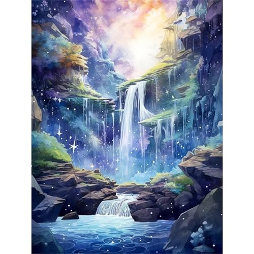 Puzzle 200 Teile Wasserfalllandschaft, Puzzle Erwachsene 35 x 25 cm, Herausforderndes Rätsel, Puzzlespiele für Die Ganze Familie, Klassische Puzzles für Erwachsene 200 Teile von QiHon