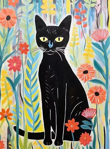 Puzzle 2000 Teile Blumenkatze, Puzzle Erwachsene 100 x 70 cm, Herausforderndes Rätsel, Puzzlespiele für Die Ganze Familie, Klassische Puzzles für Erwachsene 2000 Teile von QiHon