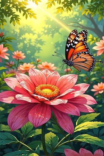 Puzzle 2000 Teile Erwachsene Blume Schmetterling 100 x 70 cm Puzzles für Erwachsene Pädagogisches Spiel Herausforderung Spielzeug Impossible Puzzle 2000 Teile Puzzles von QiHon