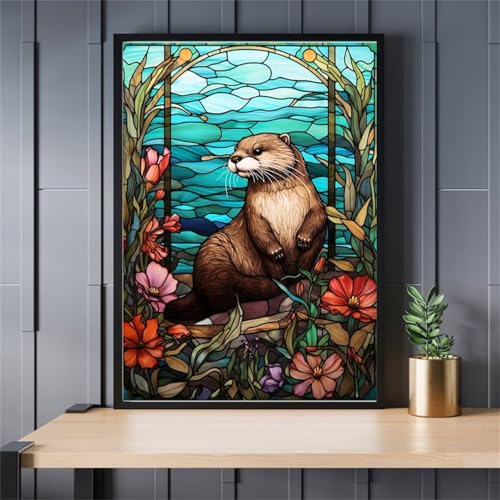 Puzzle 2000 Teile Erwachsene Blume Tier Otter 100 x 70 cm Puzzles für Erwachsene Pädagogisches Spiel Herausforderung Spielzeug Impossible Puzzle 2000 Teile Puzzles von QiHon
