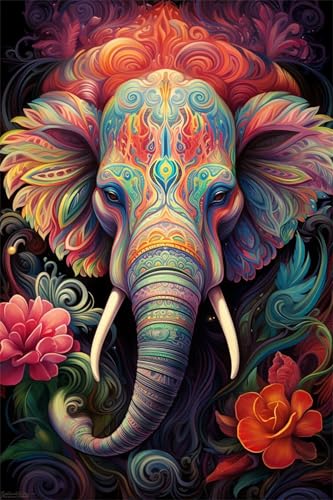 Puzzle 2000 Teile Erwachsene Elefantenblume 100 x 70 cm Puzzles für Erwachsene Pädagogisches Spiel Herausforderung Spielzeug Impossible Puzzle 2000 Teile Puzzles von QiHon