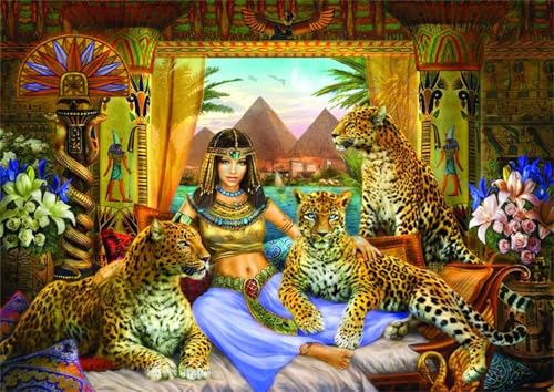 Puzzle 2000 Teile Erwachsene Mädchen Leopard 100 x 70 cm Puzzles für Erwachsene Pädagogisches Spiel Herausforderung Spielzeug Impossible Puzzle 2000 Teile Puzzles von QiHon