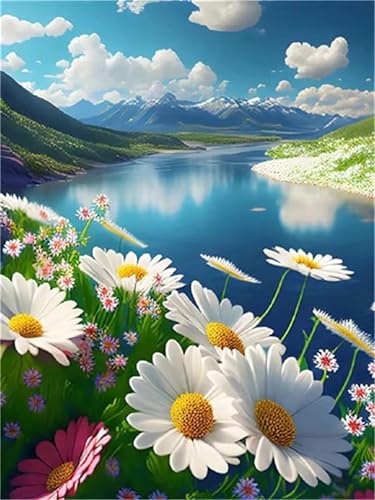 Puzzle 2000 Teile Gänseblümchen Blumen Fluss, Puzzle Erwachsene 100 x 70 cm, Herausforderndes Rätsel, Puzzlespiele für Die Ganze Familie, Klassische Puzzles für Erwachsene 2000 Teile Puzzle 2000 Teile Gänseblümchen Blumen Fluss, Puzzle Erwachsene 100 x 70 cm, Herausforderndes Rätsel, Puzzlespiele für Die Ganze Familie, Klassische Puzzles für Erwachsene 2000 Teile von QiHon