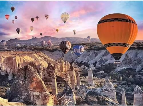 Puzzle 2000 Teile Heißluftballon, Puzzle Erwachsene 100 x 70 cm, Herausforderndes Rätsel, Puzzlespiele für Die Ganze Familie, Klassische Puzzles für Erwachsene 2000 Teile von QiHon
