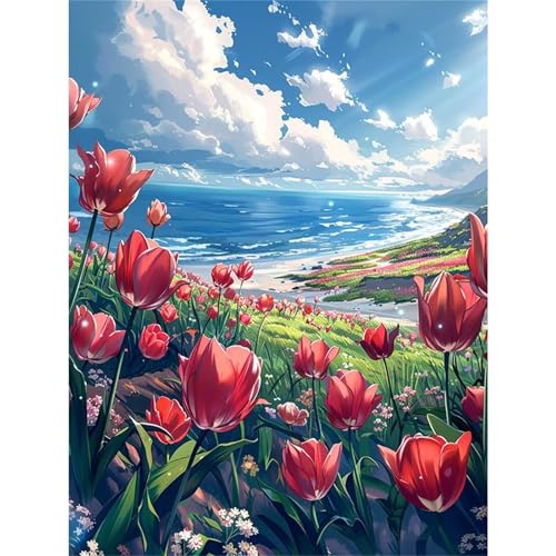 Puzzle 2000 Teile Rote Tulpenlandschaft, Puzzle Erwachsene 100 x 70 cm, Herausforderndes Rätsel, Puzzlespiele für Die Ganze Familie, Klassische Puzzles für Erwachsene 2000 Teile Puzzle 2000 Teile Rote Tulpenlandschaft, Puzzle Erwachsene 100 x 70 cm, Herausforderndes Rätsel, Puzzlespiele für Die Ganze Familie, Klassische Puzzles für Erwachsene 2000 Teile von QiHon