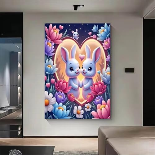 Puzzle 2000 Teile Tier Kaninchen Blumen, Puzzle Erwachsene 100 x 70 cm, Herausforderndes Rätsel, Puzzlespiele für Die Ganze Familie, Klassische Puzzles für Erwachsene 2000 Teile Puzzle 2000 Teile Tier Kaninchen Blumen, Puzzle Erwachsene 100 x 70 cm, Herausforderndes Rätsel, Puzzlespiele für Die Ganze Familie, Klassische Puzzles für Erwachsene 2000 Teile von QiHon