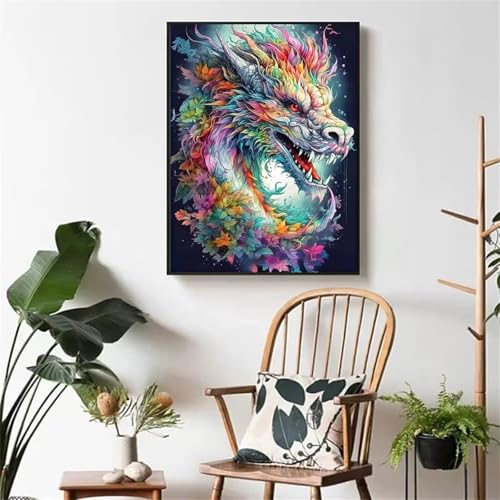 Puzzle 300 Teile Blatttier Drache, Puzzle Erwachsene 40 x 28 cm, Herausforderndes Rätsel, Puzzlespiele für Die Ganze Familie, Klassische Puzzles für Erwachsene 300 Teile von QiHon