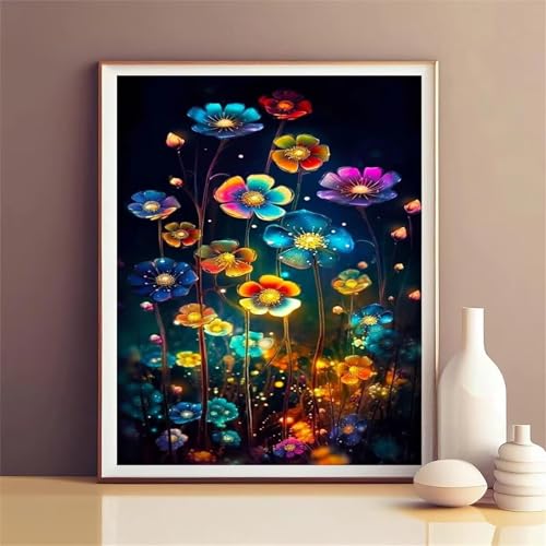 Puzzle 300 Teile Blaue lila Blumen, Puzzle Erwachsene 38 x 26 cm, Herausforderndes Rätsel, Puzzlespiele für Die Ganze Familie, Klassische Puzzles für Erwachsene 300 Teile von QiHon
