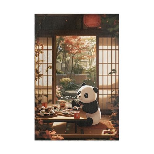 Puzzle 300 Teile Cartoon Pandas 38 x 26 cm Puzzles für Erwachsene Herausforderndes Rätsel Lernspiel für Die Ganze Familie Geschenke für Frauen Männer 300 Teile Puzzle von QiHon