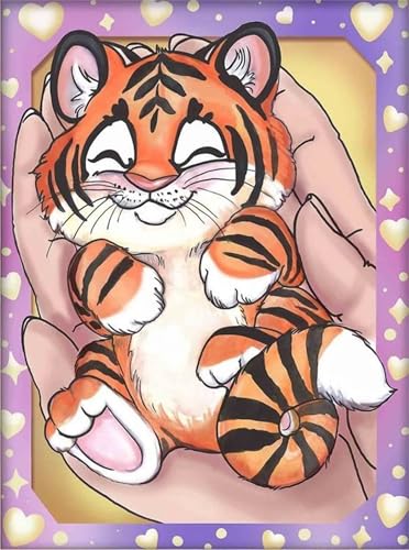 Puzzle 300 Teile Cartoon Tiger, Puzzle Erwachsene 40 x 28 cm, Herausforderndes Rätsel, Puzzlespiele für Die Ganze Familie, Klassische Puzzles für Erwachsene 300 Teile von QiHon
