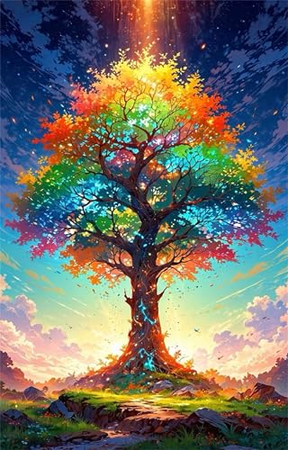 Puzzle 300 Teile Erwachsene Aquarell Baum des Lebens 40 x 28 cm Puzzles für Erwachsene Pädagogisches Spiel Herausforderung Spielzeug Impossible Puzzle 300 Teile Puzzles von QiHon