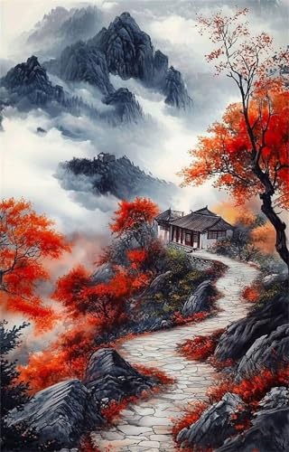 Puzzle 300 Teile Erwachsene Berglandschaft 40 x 28 cm Puzzles für Erwachsene Pädagogisches Spiel Herausforderung Spielzeug Impossible Puzzle 300 Teile Puzzles von QiHon