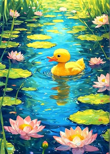 Puzzle 300 Teile Erwachsene Lotus Ente 40 x 28 cm Puzzles für Erwachsene Pädagogisches Spiel Herausforderung Spielzeug Impossible Puzzle 300 Teile Puzzles von QiHon