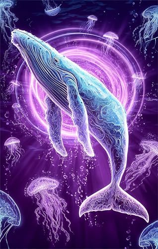 Puzzle 300 Teile Erwachsene Qualle Wal 40 x 28 cm Puzzles für Erwachsene Pädagogisches Spiel Herausforderung Spielzeug Impossible Puzzle 300 Teile Puzzles von QiHon