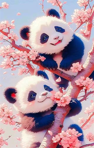 Puzzle 300 Teile Erwachsene Rosa Blumenpanda 40 x 28 cm Puzzles für Erwachsene Pädagogisches Spiel Herausforderung Spielzeug Impossible Puzzle 300 Teile Puzzles von QiHon