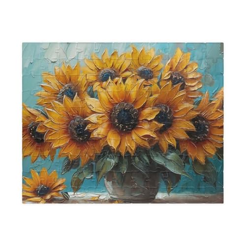 Puzzle 300 Teile Erwachsene Sonnenblumen 40 x 28 cm Puzzles für Erwachsene Pädagogisches Spiel Herausforderung Spielzeug Impossible Puzzle 300 Teile Puzzles von QiHon