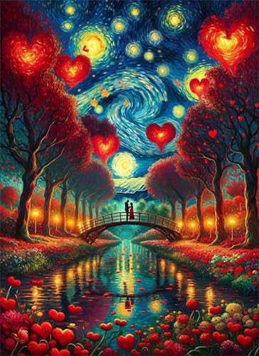 Puzzle 300 Teile Erwachsene Sternenhimmel Baum Fluss 40 x 28 cm Puzzles für Erwachsene Pädagogisches Spiel Herausforderung Spielzeug Impossible Puzzle 300 Teile Puzzles von QiHon