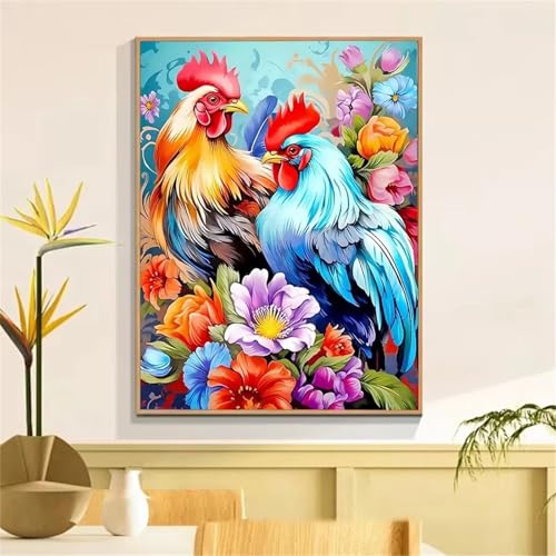 Puzzle 300 Teile Huhn Tier Blume, Puzzle Erwachsene 38 x 26 cm, Herausforderndes Rätsel, Puzzlespiele für Die Ganze Familie, Klassische Puzzles für Erwachsene 300 Teile Puzzle 300 Teile Huhn Tier Blume, Puzzle Erwachsene 38 x 26 cm, Herausforderndes Rätsel, Puzzlespiele für Die Ganze Familie, Klassische Puzzles für Erwachsene 300 Teile von QiHon