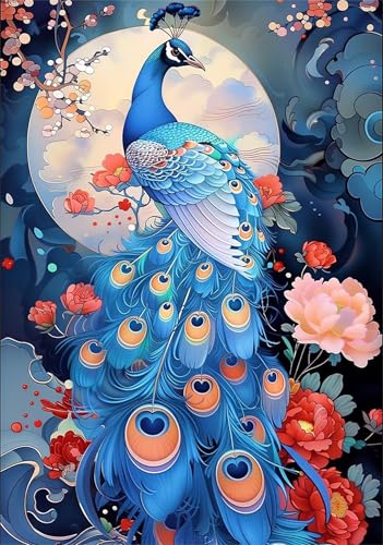 Puzzle 300 Teile Pfauenblume 38 x 26 cm Puzzles für Erwachsene Herausforderndes Rätsel Lernspiel für Die Ganze Familie Geschenke für Frauen Männer 300 Teile Puzzle von QiHon