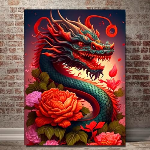 Puzzle 300 Teile Pfingstrosenblütendrache, Puzzle Erwachsene 40 x 28 cm, Herausforderndes Rätsel, Puzzlespiele für Die Ganze Familie, Klassische Puzzles für Erwachsene 300 Teile Puzzle 300 Teile Pfingstrosenblütendrache, Puzzle Erwachsene 40 x 28 cm, Herausforderndes Rätsel, Puzzlespiele für Die Ganze Familie, Klassische Puzzles für Erwachsene 300 Teile von QiHon
