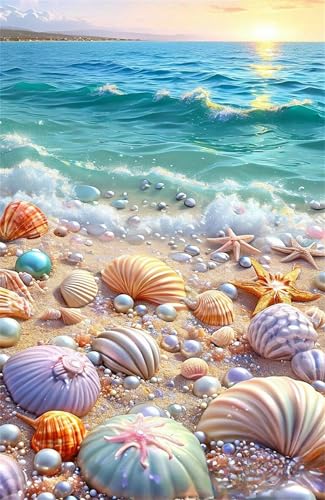 Puzzle 300 Teile Sonnenaufgang Ozean Muschel 38 x 26 cm Puzzles für Erwachsene Herausforderndes Rätsel Lernspiel für Die Ganze Familie Geschenke für Frauen Männer 300 Teile Puzzle von QiHon