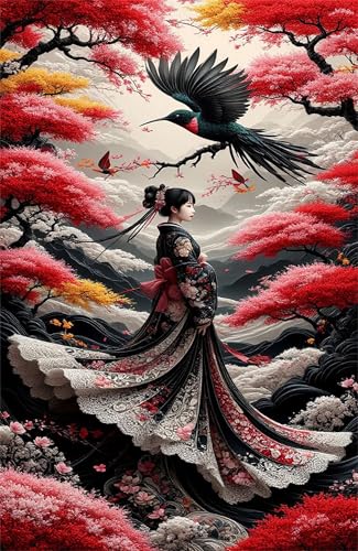 Puzzle 300 Teile Tier Blume Vögel 38 x 26 cm Puzzles für Erwachsene Herausforderndes Rätsel Lernspiel für Die Ganze Familie Geschenke für Frauen Männer 300 Teile Puzzle von QiHon