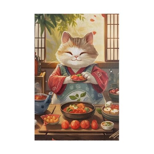 Puzzle 300 Teile Tierisches Katzenfutter 38 x 26 cm Puzzles für Erwachsene Herausforderndes Rätsel Lernspiel für Die Ganze Familie Geschenke für Frauen Männer 300 Teile Puzzle von QiHon