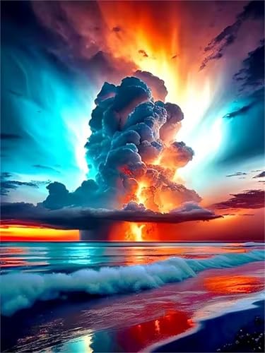 Puzzle 300 Teile Wolken Landschaft, Puzzle Erwachsene 38 x 26 cm, Herausforderndes Rätsel, Puzzlespiele für Die Ganze Familie, Klassische Puzzles für Erwachsene 300 Teile von QiHon