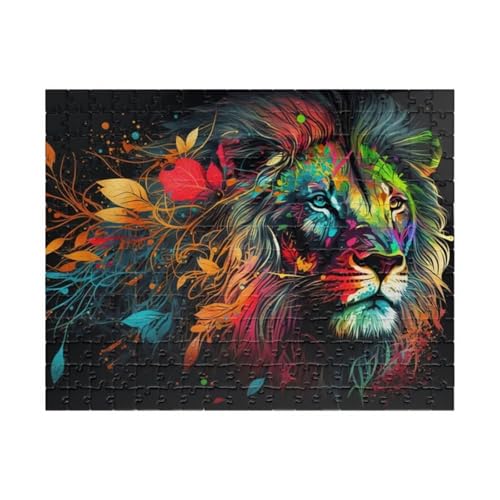 Puzzle 500 Teile Aquarell Löwe 52 x 38 cm Puzzles für Erwachsene Herausforderndes Rätsel Lernspiel für Die Ganze Familie Geschenke für Frauen Männer 500 Teile Puzzle von QiHon