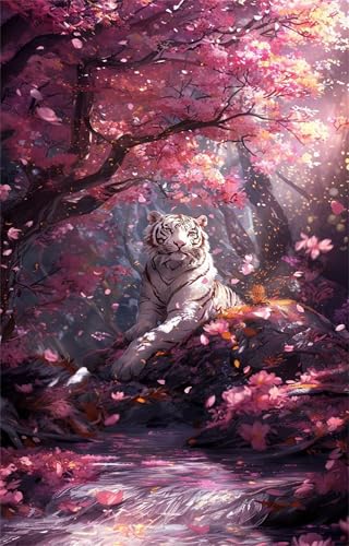 Puzzle 500 Teile Baum Tiger River 52 x 38 cm Puzzles für Erwachsene Herausforderndes Rätsel Lernspiel für Die Ganze Familie Geschenke für Frauen Männer 500 Teile Puzzle von QiHon