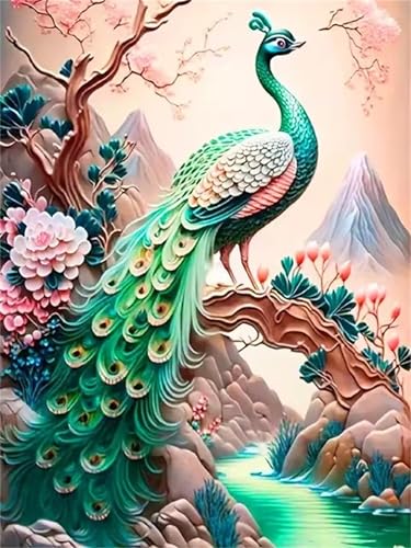 Puzzle 500 Teile Blume Tier Pfau, Puzzle Erwachsene 52 x 38 cm, Herausforderndes Rätsel, Puzzlespiele für Die Ganze Familie, Klassische Puzzles für Erwachsene 500 Teile Puzzle 500 Teile Blume Tier Pfau, Puzzle Erwachsene 52 x 38 cm, Herausforderndes Rätsel, Puzzlespiele für Die Ganze Familie, Klassische Puzzles für Erwachsene 500 Teile von QiHon