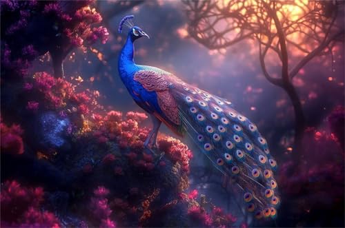 Puzzle 500 Teile Blumen Pfau 52 x 38 cm Puzzles für Erwachsene Herausforderndes Rätsel Lernspiel für Die Ganze Familie Geschenke für Frauen Männer 500 Teile Puzzle Puzzle 500 Teile Blumen Pfau 52 x 38 cm Puzzles für Erwachsene Herausforderndes Rätsel Lernspiel für Die Ganze Familie Geschenke für Frauen Männer 500 Teile Puzzle von QiHon