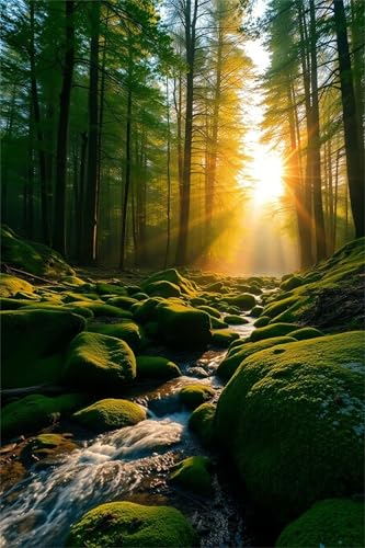 Puzzle 500 Teile Dschungel Sonnenschein 52 x 38 cm Puzzles für Erwachsene Herausforderndes Rätsel Lernspiel für Die Ganze Familie Geschenke für Frauen Männer 500 Teile Puzzle von QiHon