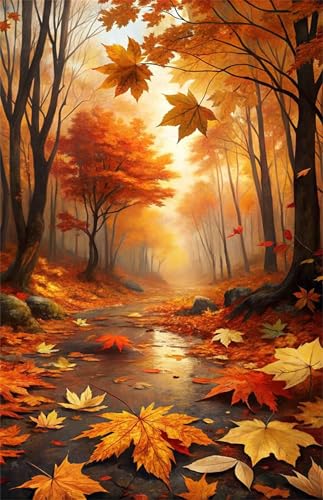 Puzzle 500 Teile Herbstliche Ahornblätter 52 x 38 cm Puzzles für Erwachsene Herausforderndes Rätsel Lernspiel für Die Ganze Familie Geschenke für Frauen Männer 500 Teile Puzzle von QiHon