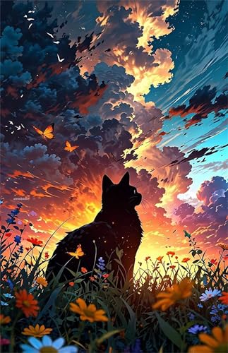 Puzzle 500 Teile Himmel Katze Blumen 52 x 38 cm Puzzles für Erwachsene Herausforderndes Rätsel Lernspiel für Die Ganze Familie Geschenke für Frauen Männer 500 Teile Puzzle Puzzle 500 Teile Himmel Katze Blumen 52 x 38 cm Puzzles für Erwachsene Herausforderndes Rätsel Lernspiel für Die Ganze Familie Geschenke für Frauen Männer 500 Teile Puzzle von QiHon