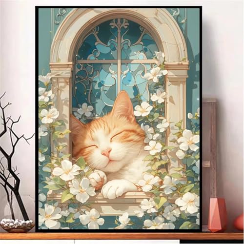Puzzle 500 Teile Katze Tier Blume, Puzzle Erwachsene 52 x 38 cm, Herausforderndes Rätsel, Puzzlespiele für Die Ganze Familie, Klassische Puzzles für Erwachsene 500 Teile Puzzle 500 Teile Katze Tier Blume, Puzzle Erwachsene 52 x 38 cm, Herausforderndes Rätsel, Puzzlespiele für Die Ganze Familie, Klassische Puzzles für Erwachsene 500 Teile von QiHon