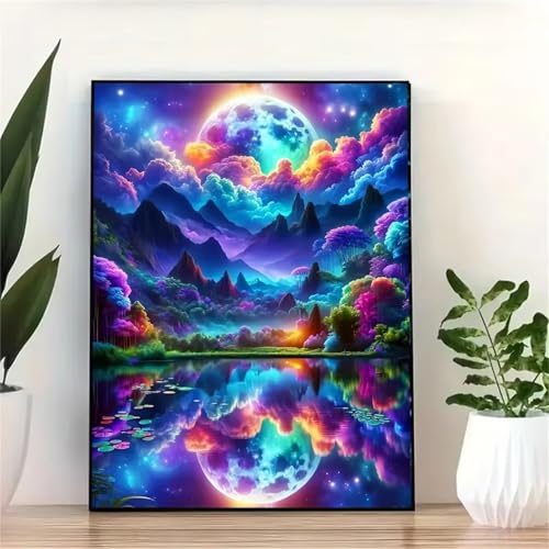 Puzzle 500 Teile Landschaft Mondseen, Puzzle Erwachsene 52 x 38 cm, Herausforderndes Rätsel, Puzzlespiele für Die Ganze Familie, Klassische Puzzles für Erwachsene 500 Teile Puzzle 500 Teile Landschaft Mondseen, Puzzle Erwachsene 52 x 38 cm, Herausforderndes Rätsel, Puzzlespiele für Die Ganze Familie, Klassische Puzzles für Erwachsene 500 Teile von QiHon