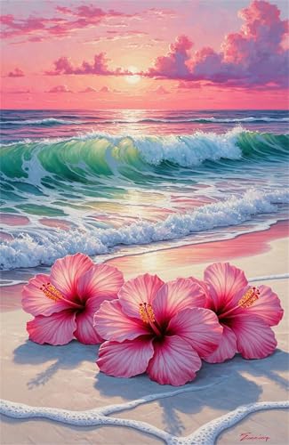 Puzzle 500 Teile Meereswelle Blume 52 x 38 cm Puzzles für Erwachsene Herausforderndes Rätsel Lernspiel für Die Ganze Familie Geschenke für Frauen Männer 500 Teile Puzzle von QiHon