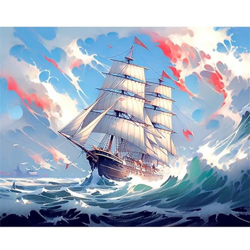 Puzzle 500 Teile Ozeanwellen Segelboot, Puzzle Erwachsene 52 x 38 cm, Herausforderndes Rätsel, Puzzlespiele für Die Ganze Familie, Klassische Puzzles für Erwachsene 500 Teile Puzzle 500 Teile Ozeanwellen Segelboot, Puzzle Erwachsene 52 x 38 cm, Herausforderndes Rätsel, Puzzlespiele für Die Ganze Familie, Klassische Puzzles für Erwachsene 500 Teile von QiHon