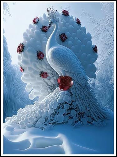 Puzzle 500 Teile Pfau Tier Schnee, Puzzle Erwachsene 52 x 38 cm, Herausforderndes Rätsel, Puzzlespiele für Die Ganze Familie, Klassische Puzzles für Erwachsene 500 Teile Puzzle 500 Teile Pfau Tier Schnee, Puzzle Erwachsene 52 x 38 cm, Herausforderndes Rätsel, Puzzlespiele für Die Ganze Familie, Klassische Puzzles für Erwachsene 500 Teile von QiHon