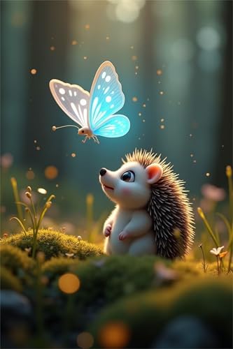 Puzzle 500 Teile Schmetterling Igel 52 x 38 cm Puzzles für Erwachsene Herausforderndes Rätsel Lernspiel für Die Ganze Familie Geschenke für Frauen Männer 500 Teile Puzzle von QiHon