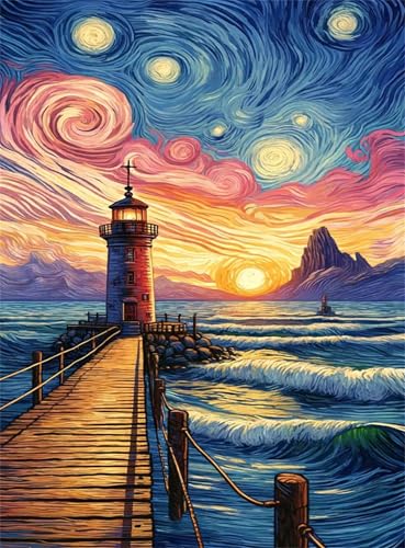 Puzzle 500 Teile Sonnenaufgang Leuchtturm 52 x 38 cm Puzzles für Erwachsene Herausforderndes Rätsel Lernspiel für Die Ganze Familie Geschenke für Frauen Männer 500 Teile Puzzle Puzzle 500 Teile Sonnenaufgang Leuchtturm 52 x 38 cm Puzzles für Erwachsene Herausforderndes Rätsel Lernspiel für Die Ganze Familie Geschenke für Frauen Männer 500 Teile Puzzle von QiHon