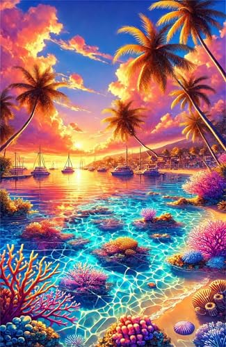 Puzzle 500 Teile Sonnenaufgang Tropische Pflanzen 52 x 38 cm Puzzles für Erwachsene Herausforderndes Rätsel Lernspiel für Die Ganze Familie Geschenke für Frauen Männer 500 Teile Puzzle Puzzle 500 Teile Sonnenaufgang Tropische Pflanzen 52 x 38 cm Puzzles für Erwachsene Herausforderndes Rätsel Lernspiel für Die Ganze Familie Geschenke für Frauen Männer 500 Teile Puzzle von QiHon