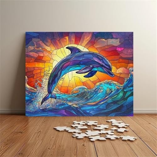 Puzzle 500 Teile Sonnenaufgang Wellen Delfine 52 x 38 cm Puzzles für Erwachsene Herausforderndes Rätsel Lernspiel für Die Ganze Familie Geschenke für Frauen Männer 500 Teile Puzzle Puzzle 500 Teile Sonnenaufgang Wellen Delfine 52 x 38 cm Puzzles für Erwachsene Herausforderndes Rätsel Lernspiel für Die Ganze Familie Geschenke für Frauen Männer 500 Teile Puzzle von QiHon