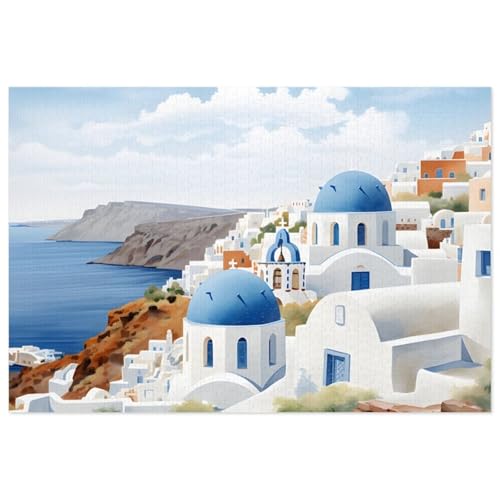 Puzzle 500 Teile Stadtlandschaft Meer 52 x 38 cm Puzzles für Erwachsene Herausforderndes Rätsel Lernspiel für Die Ganze Familie Geschenke für Frauen Männer 500 Teile Puzzle von QiHon